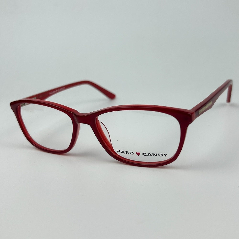 Hard Candy HC39 Womens Eyeglasses Frame Red Plastic Full Rim 53-16-135 mm